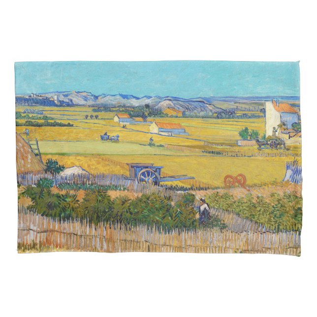 Funda De Cojín Vincent van Gogh - Cosecha en La Crau (Anverso)