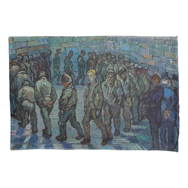 Funda De Cojín Vincent van Gogh - El patio de la prisión (Anverso)