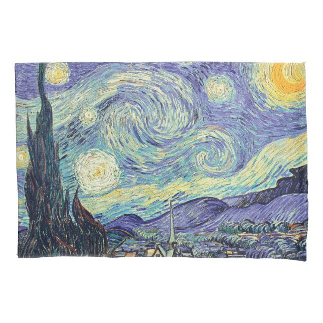 Funda De Cojín Vincent Van Gogh La Noche Starry (Anverso)