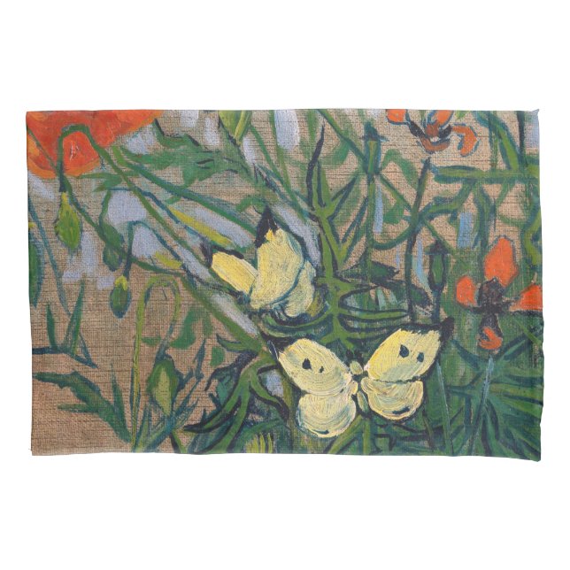 Funda De Cojín Vincent van Gogh - Mariposas y Papas (Anverso)
