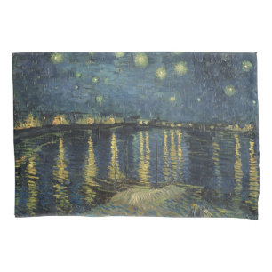 Funda De Cojín Vincent van Gogh Noche estrellada sobre el Ródan