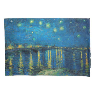 Funda De Cojín Vincent Van Gogh Noche estrellada sobre el Ródano