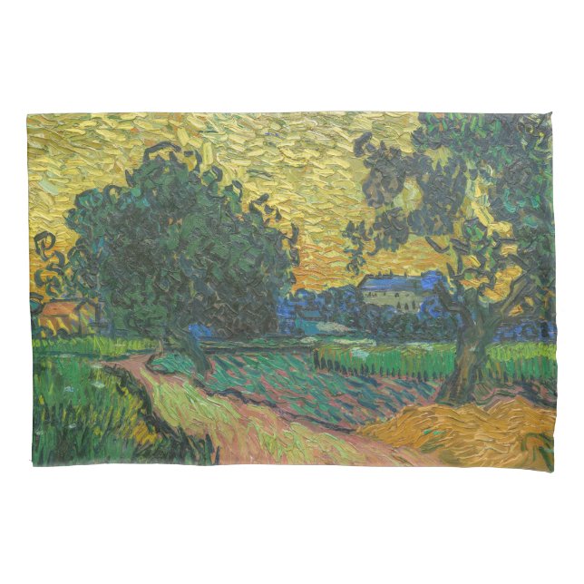 Funda De Cojín Vincent van Gogh - Paisaje en Crepúsculo (Anverso)