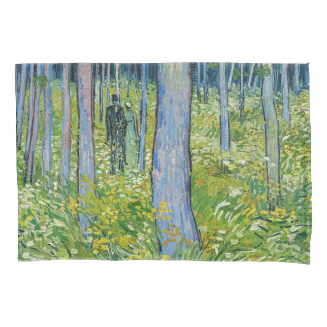 Funda De Cojín Vincent van Gogh - Sotobosque con dos figuras (Anverso)