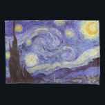 Funda De Cojín Vincent Van Gogh Starry Night Vintage Bella Artes<br><div class="desc">Vincent van Gogh Starry Night Bella Artes Painting Starry Night es un cuadro del artista holandés post-impresionista Vincent van Gogh. El cielo azul nocturno está lleno de nubes, estrellas y una luna creciente brillante. La noche estrellada es la única noche de la serie de vistas desde la ventana de su...</div>