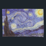 Funda De Cojín Vincent Van Gogh Starry Night Vintage Bella Artes<br><div class="desc">Vincent van Gogh Starry Night Bella Artes Painting Starry Night es un cuadro del artista holandés post-impresionista Vincent van Gogh. El cielo azul nocturno está lleno de nubes, estrellas y una luna creciente brillante. La noche estrellada es la única noche de la serie de vistas desde la ventana de su...</div>