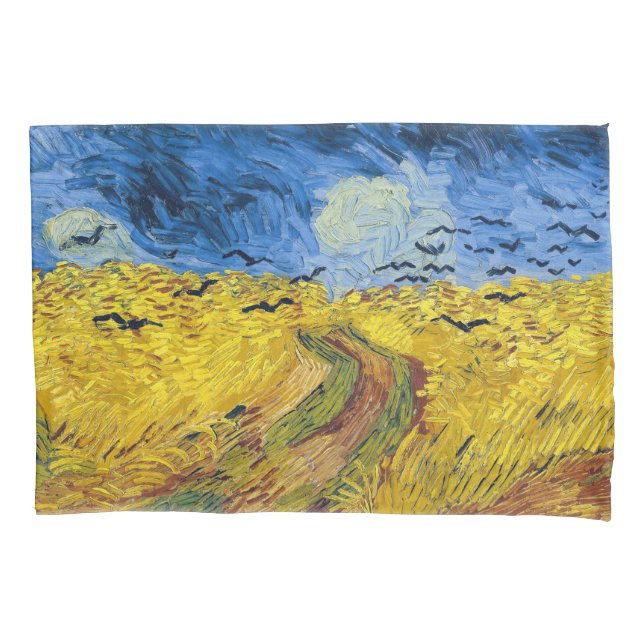 Funda De Cojín Vincent van Gogh - Wheatfield con cuervos (Anverso)