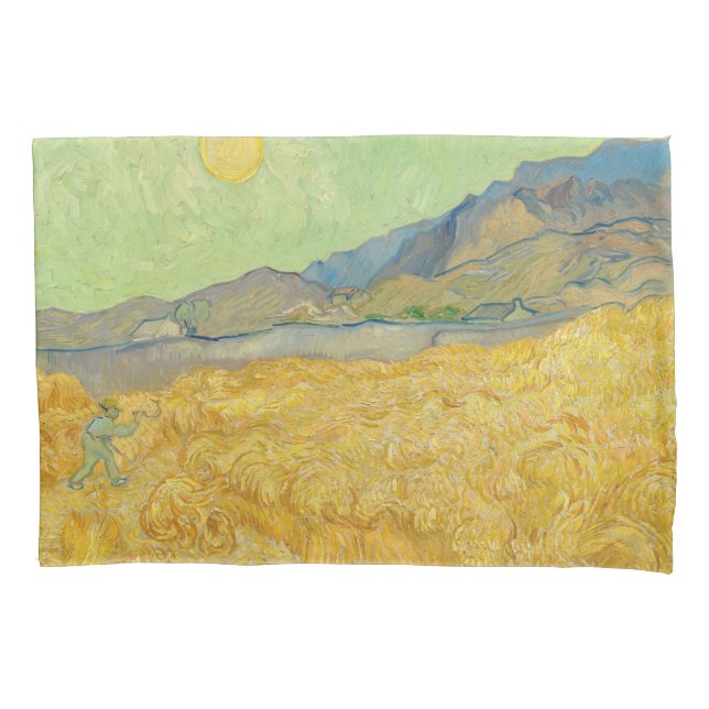 Funda De Cojín Vincent van Gogh - Wheatfield con un pañal (Anverso)