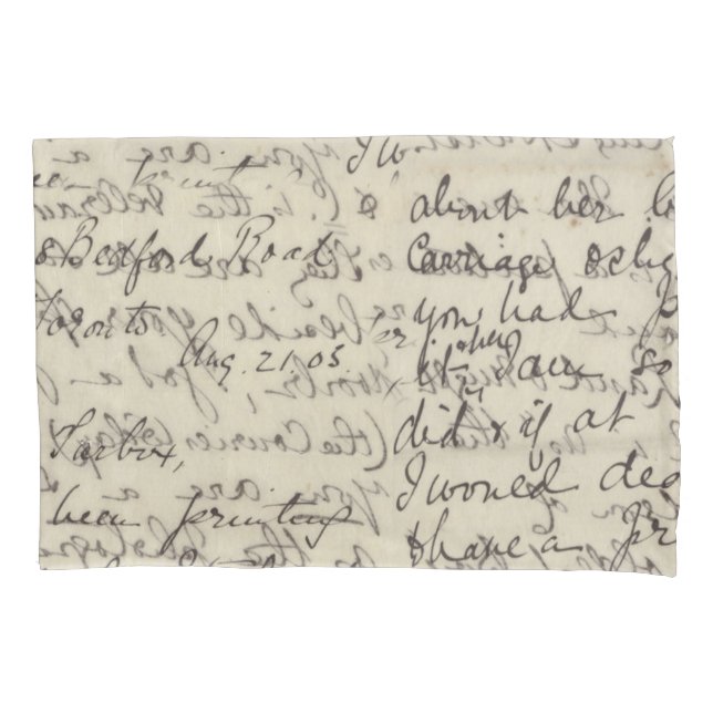 Funda De Cojín Viñeta de caligrafía de script antigua (Anverso)