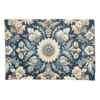 Funda de cojín vintage barroco con follaje floral