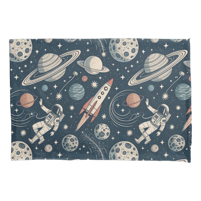 Funda De Cojín Vintage Blue Galaxy (Anverso)