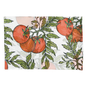 Funda De Cojín Vintage de tomate: Ilustracion del mercado agrícol