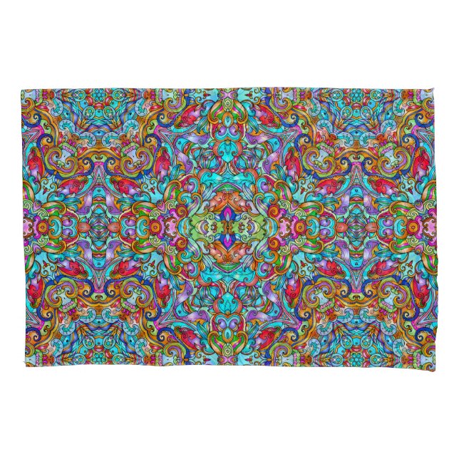 FUNDA DE COJÍN VINTAGE ITALIANO ORNAMENTAL PILLOWCASE (Anverso)