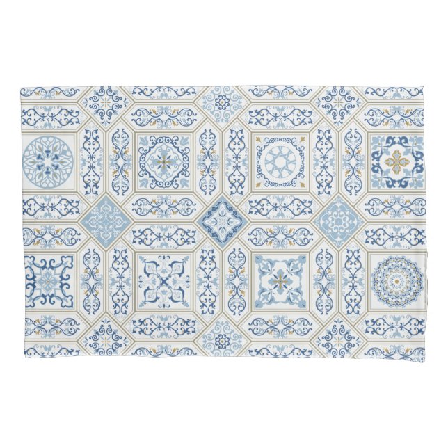 Funda De Cojín Vintage Portugal Azulejo traditional (Anverso)