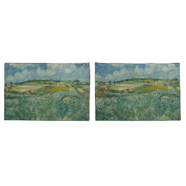 Funda De Cojín Vintage Van Gogh Plain en Auvers con nubes de lluv