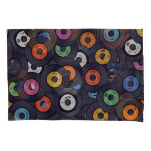 Funda De Cojín Vintage Vinyl Records Fondo de música