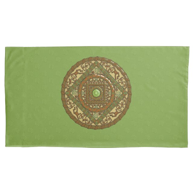 Funda De Cojín Virgo Mandala Pillowcase (Anverso)
