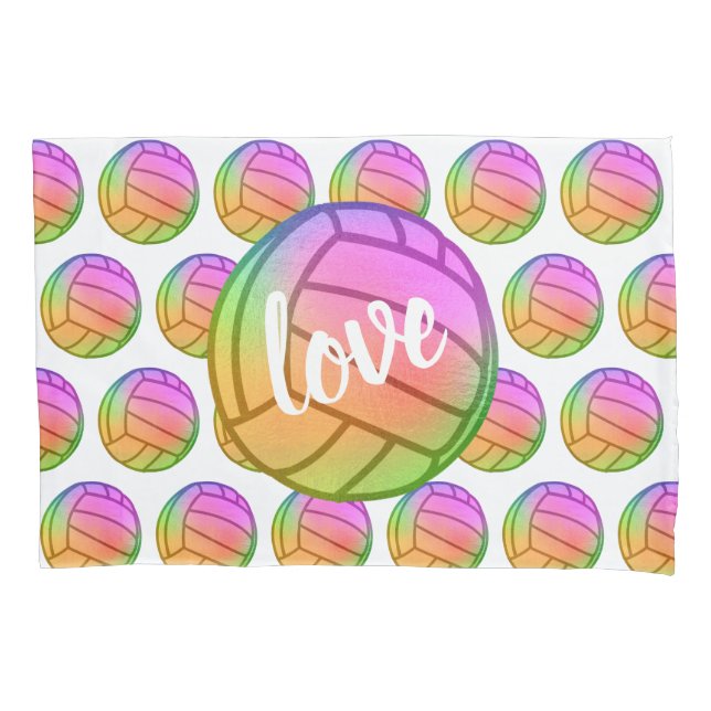 Funda De Cojín Voleibol de amor (Anverso)