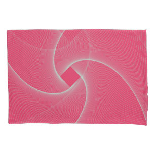 Funda De Cojín Vórtice cuadrado, rosa terciopelo.