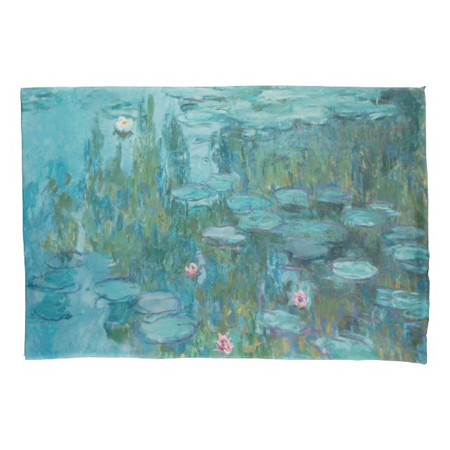 Funda De Cojín Water Lilies (por Claude Monet, 1915) (Anverso-izquierdo)