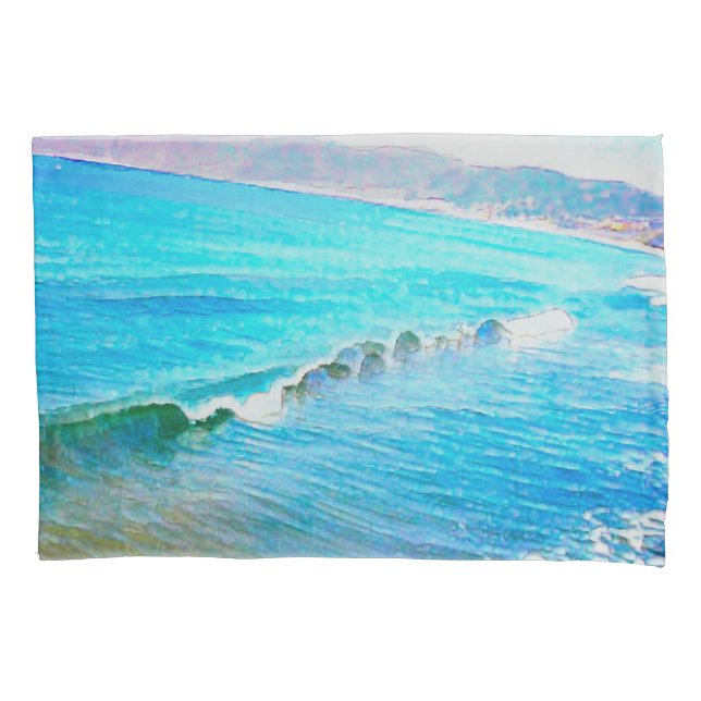 Funda De Cojín Watercolor Waves  (Anverso)