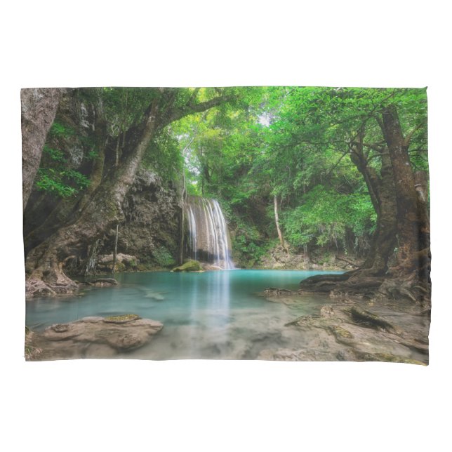 Funda De Cojín Waterfalls | Kanchanaburi, Thailand (Anverso)