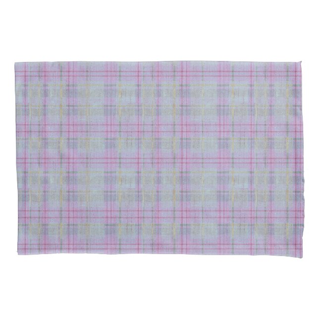 Funda De Cojín Weathered Lavender Plaid Harmony  (Anverso-izquierdo)