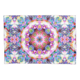 Funda De Cojín Whimsical Purple Blue Pink Colorful Pattern