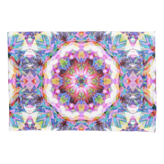 Funda De Cojín Whimsical Purple Blue Pink Colorful Pattern (Anverso)
