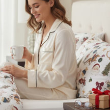 Whimsical Watercolor Christmas Toy Collage vintage