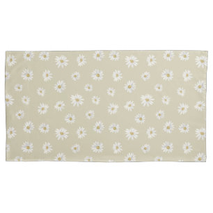 Funda De Cojín White Daisies Seamless Clear Image King