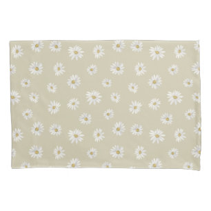 Funda De Cojín White Daisies Seamless Clear Image Standard