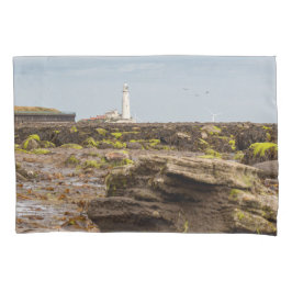 Funda De Cojín Whitley Bay lighthouse 