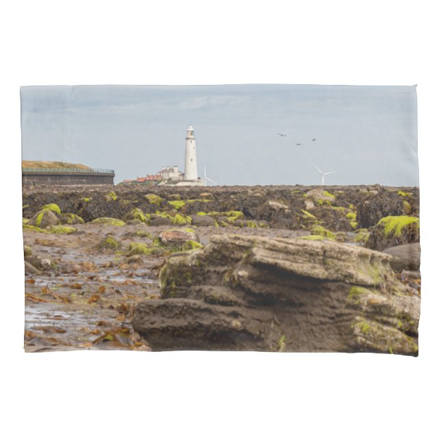 Funda De Cojín Whitley Bay lighthouse  (Anverso)