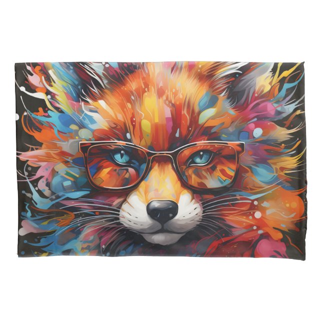 Funda De Cojín Wild Free Abstract Pop Fox (Anverso)
