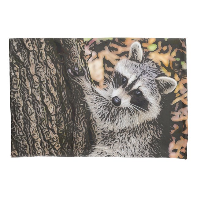 Funda De Cojín Wilderness Wild Raccoon (Anverso)
