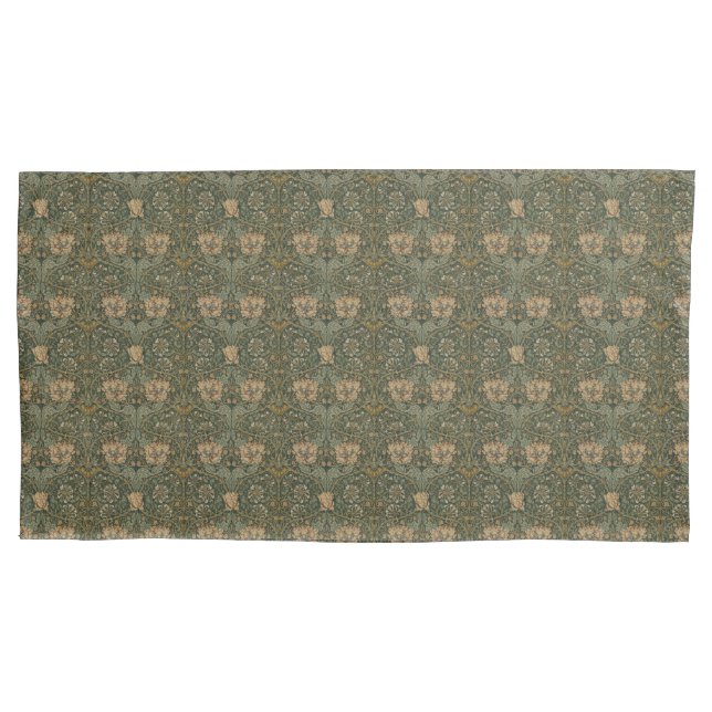 Funda De Cojín William Morris: Malla de coñac verde (Anverso)
