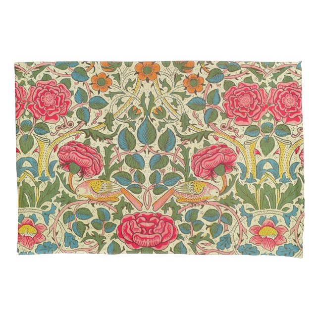 Funda De Cojín William Morris Rosa Floral Chintz Pink (Anverso)