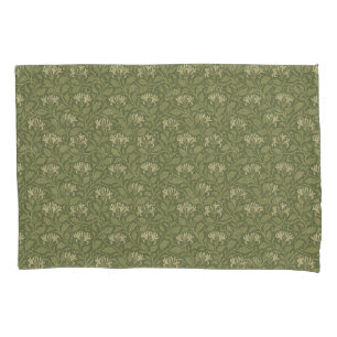 Funda De Cojín William Morris Vintage Floral Honeysuckle Green
