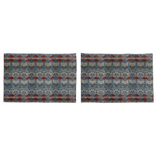 Funda De Cojín William Morris Vintage Red Floral Tulip y Rosa