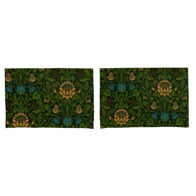 Funda De Cojín William Morris Violet y Columbine (Anverso - Set)