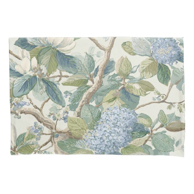 Funda De Cojín Willow Little Magnolia Wallpaper Floral Coastal  (Anverso)
