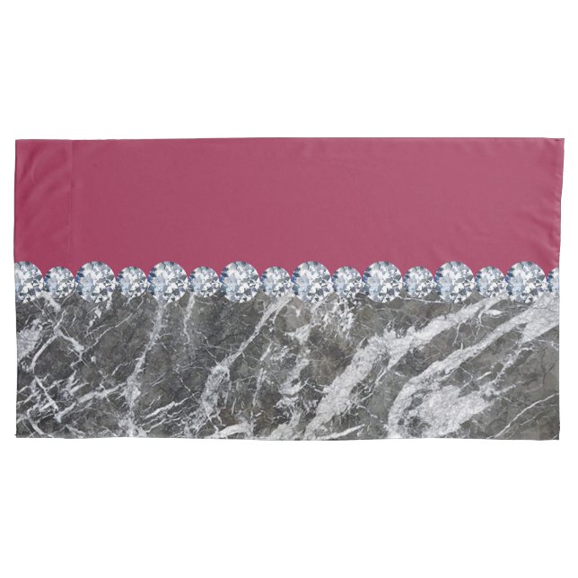 Funda De Cojín Wine Red Marble Stone King Size (Anverso)
