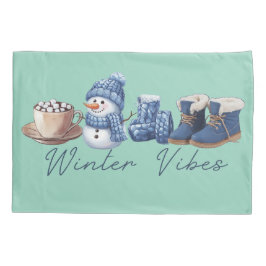 Funda De Cojín Winter Vibes Friendly Snowman