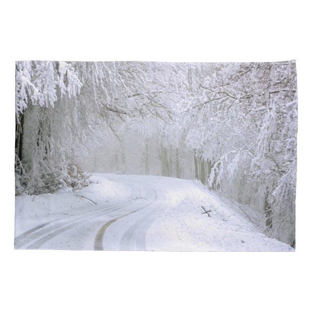 Funda De Cojín Winter Wonderland of Snow (Reverso)