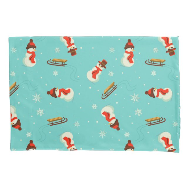 Funda De Cojín Winter Wonderland Snowmen (Anverso)