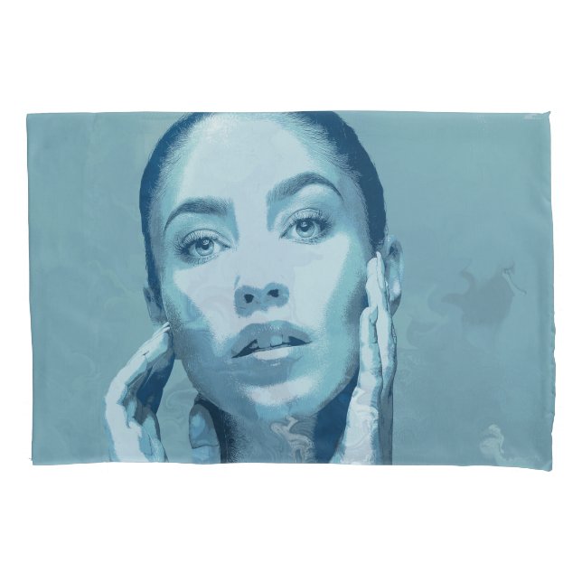 Funda De Cojín "Woman in Blue"  (Anverso)