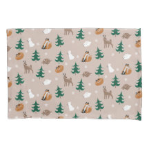 Woodland Animals Deer Fox Bunny Pattern Treys