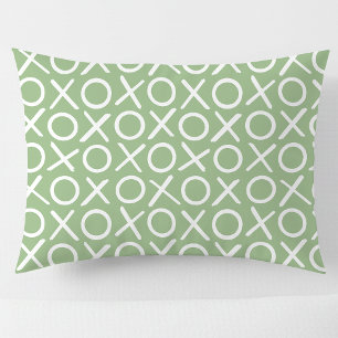 Funda De Cojín XOXO Abrazos y Besos Verde Patrón Moderno Lindo