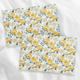 Funda De Cojín Yellow Floral Country Garden Elegant Botanical